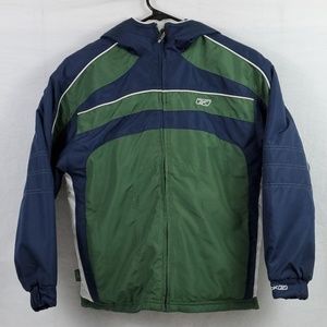 Reebok Reversible Jacket Green Blue Boys Medium 10/12